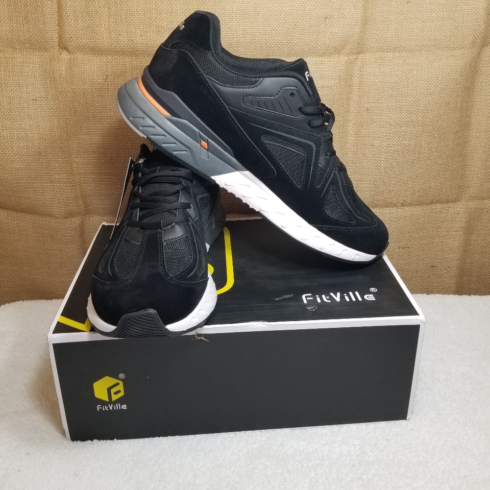 Fitville Rebound Black Sneaker 15EW NIB
